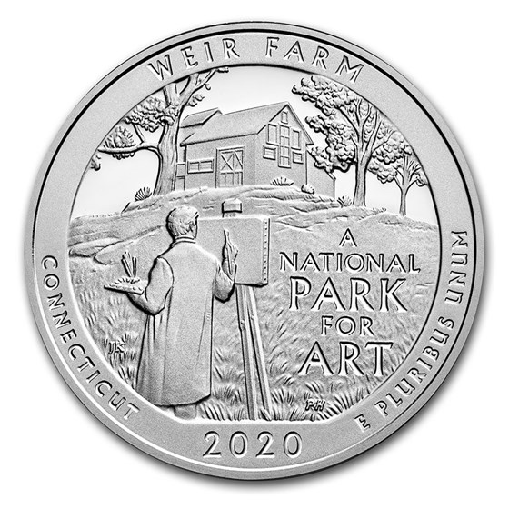 2020 5 oz Silver ATB Weir Farm National Historic Site, CT 2020 5 oz Silver ATB Weir Farm National Historic Site, CT